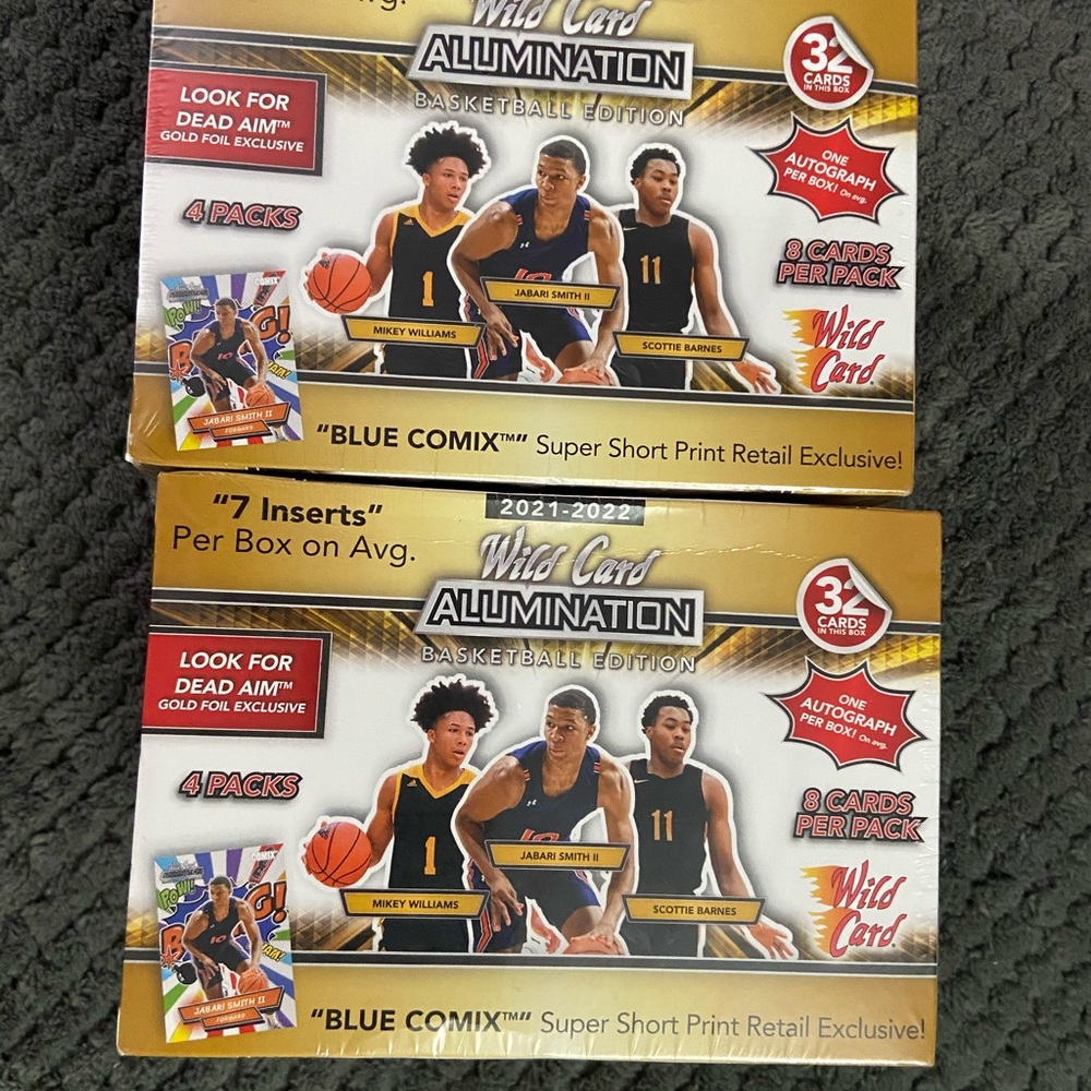 Set Of 2 Wild Card Aluminations 2021-22 Basketball Blaster Box, 64 Cards ~Sealed